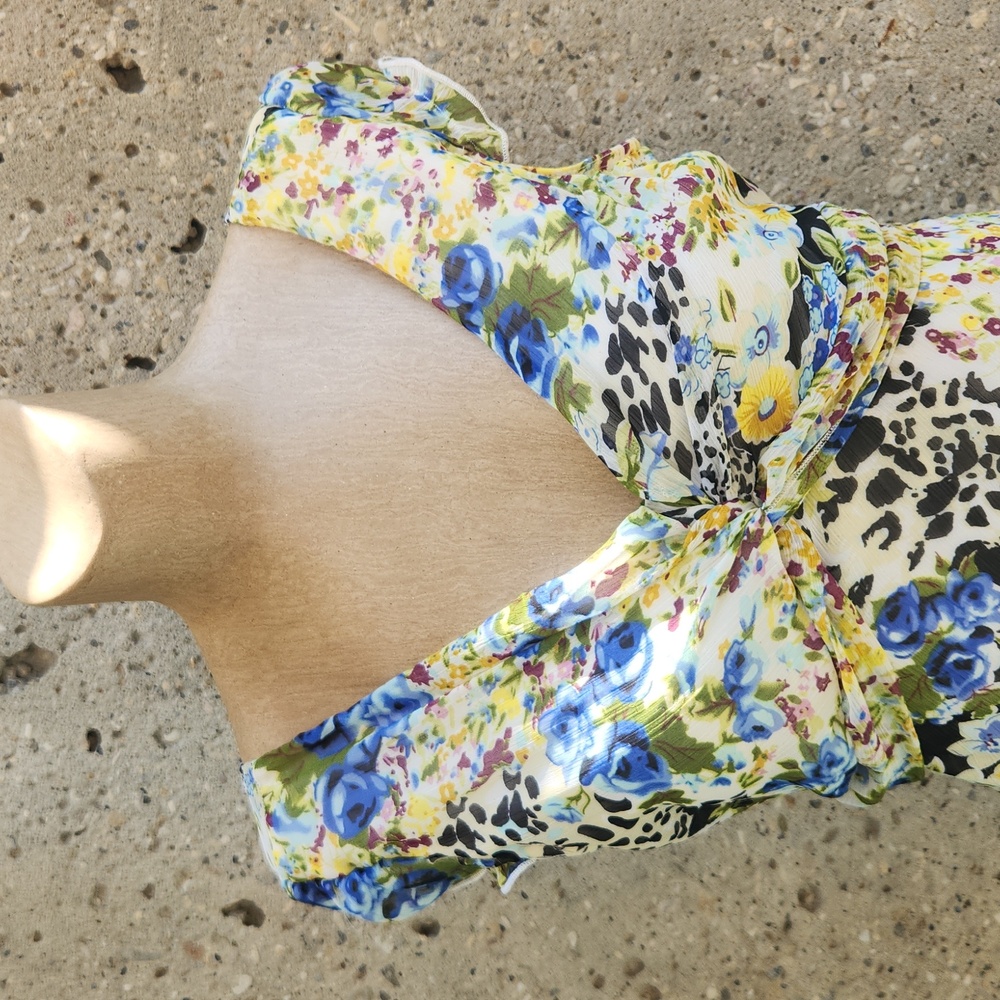 Y2K vibrant floral blouse - Picture 3 of 15